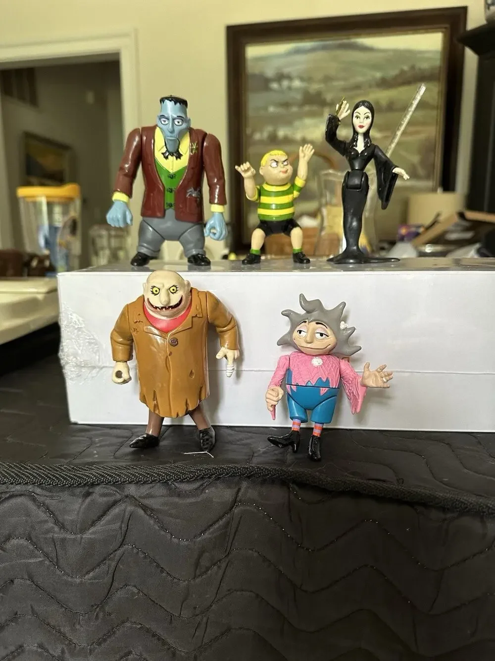 Vintage Toy Lot Addams Family Animated Action Figures 1992 Playmates Set Of 5